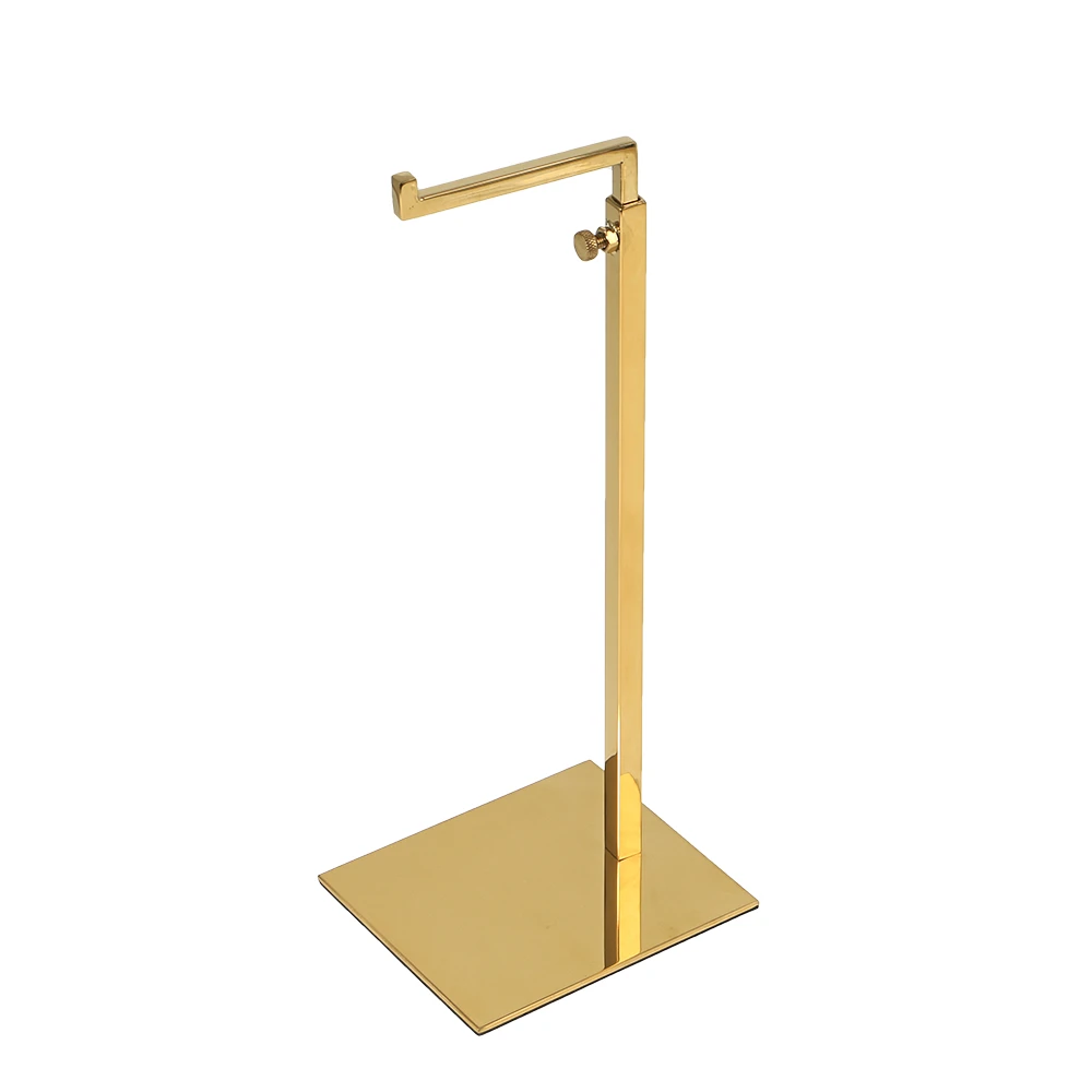 Adjustable Metal Handbag Display Rack Women Bag Display Stand Holder Gold