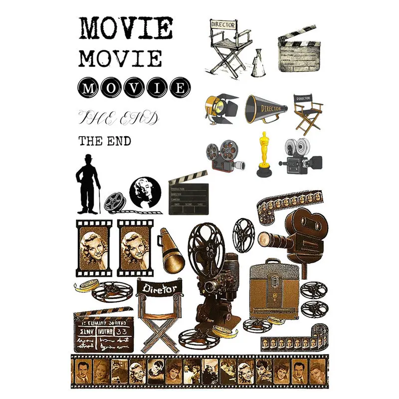 

2 pcs/lot Movie Film Element Trivia Deco DIY Planner Sticker Pack Post It Notebook Agenda Stickers Cute Stationery School Stuff