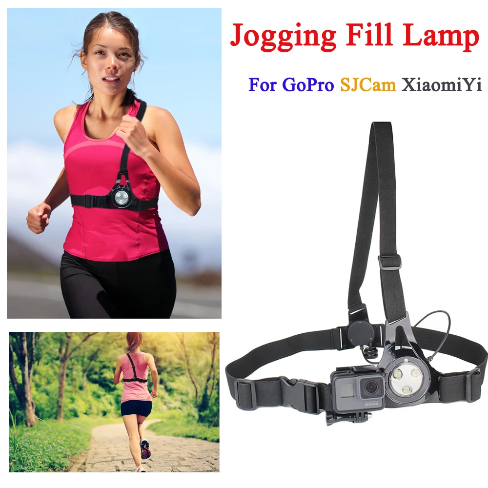 LED para correr noche para GoPro Hero 6 5 4 3, correa para el Flash, montaje de lámpara para correr, SJCAM Xiaomi YI 4K|for gopro hero|led flash goproled sjcam - AliExpress