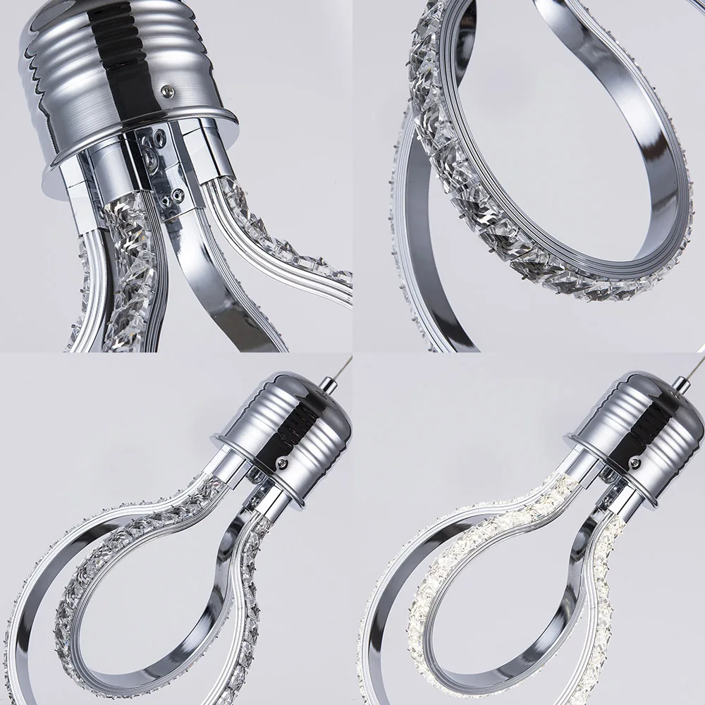 Эдисон лампа Креативный светодиодный кристалл подвесной светильник алмазное освещение приспособление современный светодиодный потолочный dropLight Cristal Dinning подвесной светильник