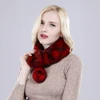 New Arrival Women Winter Real Rabbit Fur Scarf Lady Warm Rabbit Fur Scarves Knit 100% Natural Real Rabbit Fur Ring Casual Muffle 3