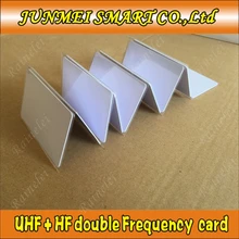 10 шт. двойной частоты междугородние uhf rfid тег 860 960 мГц+ HF uhf rfid gen2 EPC iso метка карты Тега UHF Композитный карты