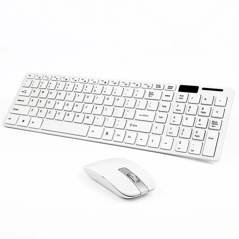 

White Wireless 2.4GHz Gaming Keyboard and Mouse Combo Set Power Saving Ergonomic Design Stylish Comfortable Feel.#ZS