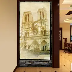 Пользовательские 3D панно Мечта 3D стерео Парижской Париж вход map обои на заказ лобби высокого качества гостиная росписи