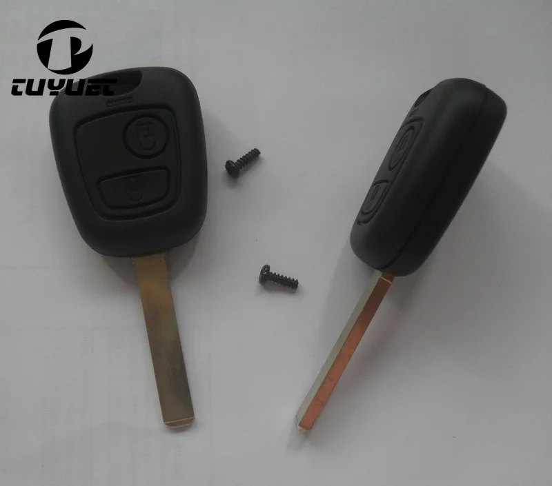 Peugeot 307 407 Remote Key Shell 2 Button VA2 Blade Without Groove (30)-1