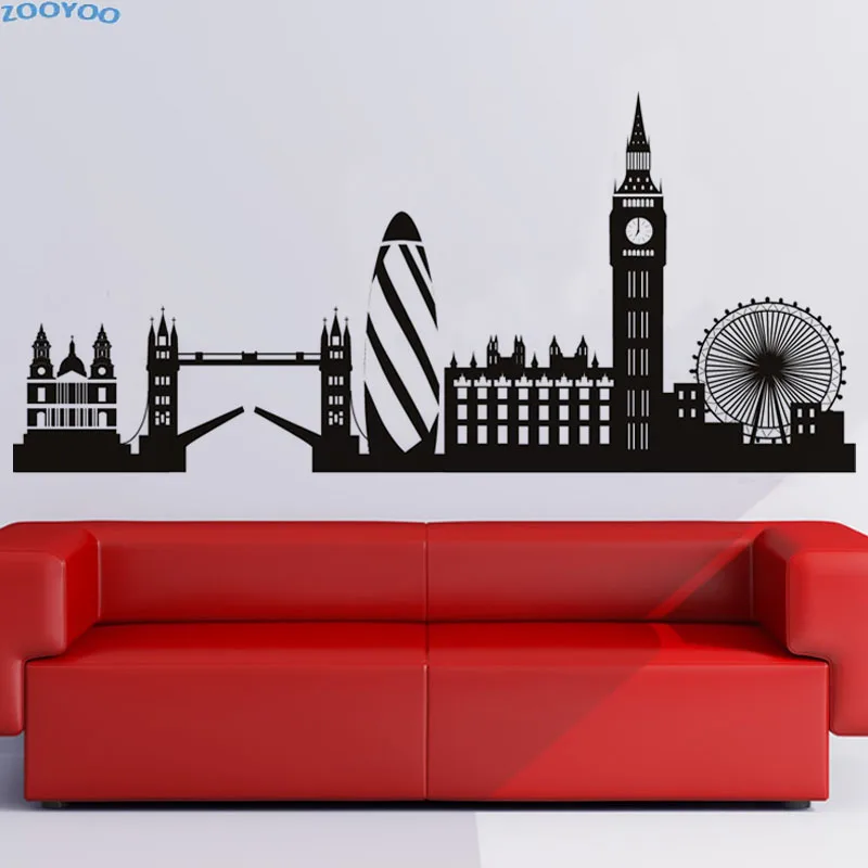 High-Quality-City-Building-Home-Decor-London-Skyline-Wall-Sticker-Big-Ben-Landmark-Self-Adhesive-Vinyl