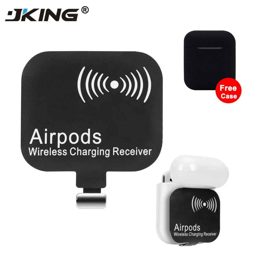 JKING Беспроводное зарядное устройство для Apple AirPods защитный чехол зарядный