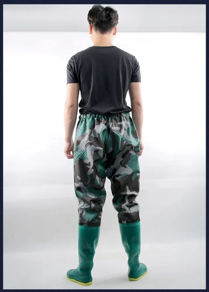 Камуфляжная трикотажная ткань, водонепроницаемые болотные штаны для мужчин и женщин, уличные рыболовные охотничьи износостойкие водоотталкивающие болотные брюки - Цвет: Camouflage
