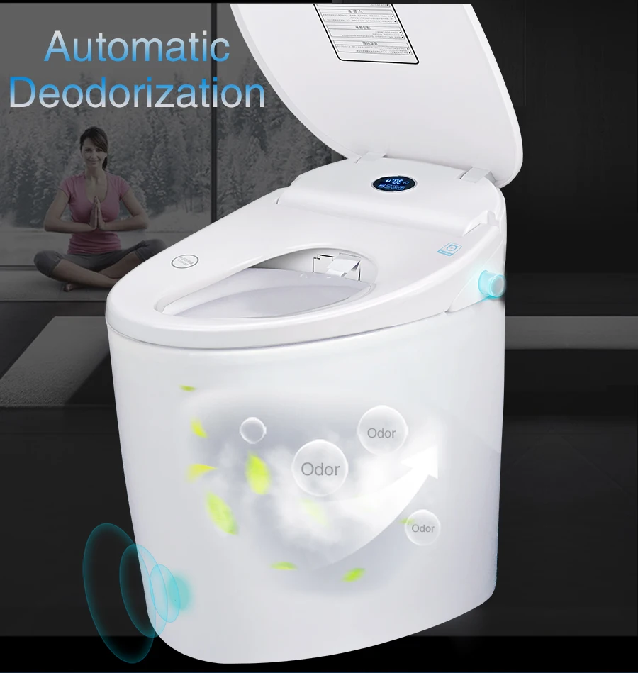FOHEEL цельный Умный Унитаз интегрированный автоматический массаж Интеллектуальный Туалет WC удлиненный туалет с дистанционным управлением