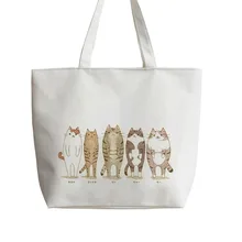 If the world is a cat Japanese Anime Canvas Tote bags Cartoon Shopping bag school Shoulder Reusable Bag AN169 If the world is a cat Japanese Anime Canvas Tote bags Cartoon Shopping bag school Shoulder Reusable Bag AN169