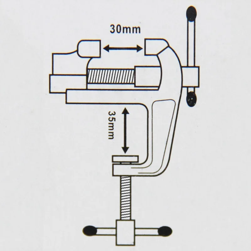 Мини-настольные тиски с зажимом для ювелиров, любителей рукоделия, модель здания для вращающегося инструмента Dremel