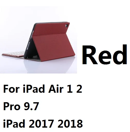 Ультратонкий умный чехол с подсветкой, чехол с клавиатурой и Bluetooth, чехол с карандашом для нового iPad 9,7 дюймов Air 12 Pro 9,7 10,5 - Цвет: For iPad 9.7 Red