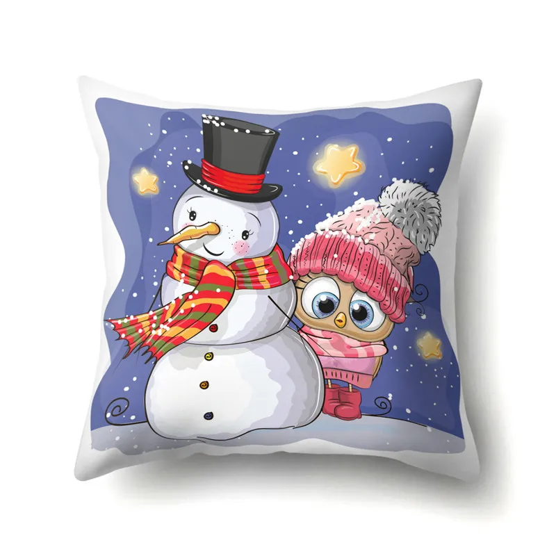 وسادة غطاء ميلاد سعيد عيد الميلاد الحيوانات Unicornio أغطية وسائد الظهر أغطية وسادات مزخرفة 45x45 سنتيمتر للمنزل سيارة كنبة مكتب