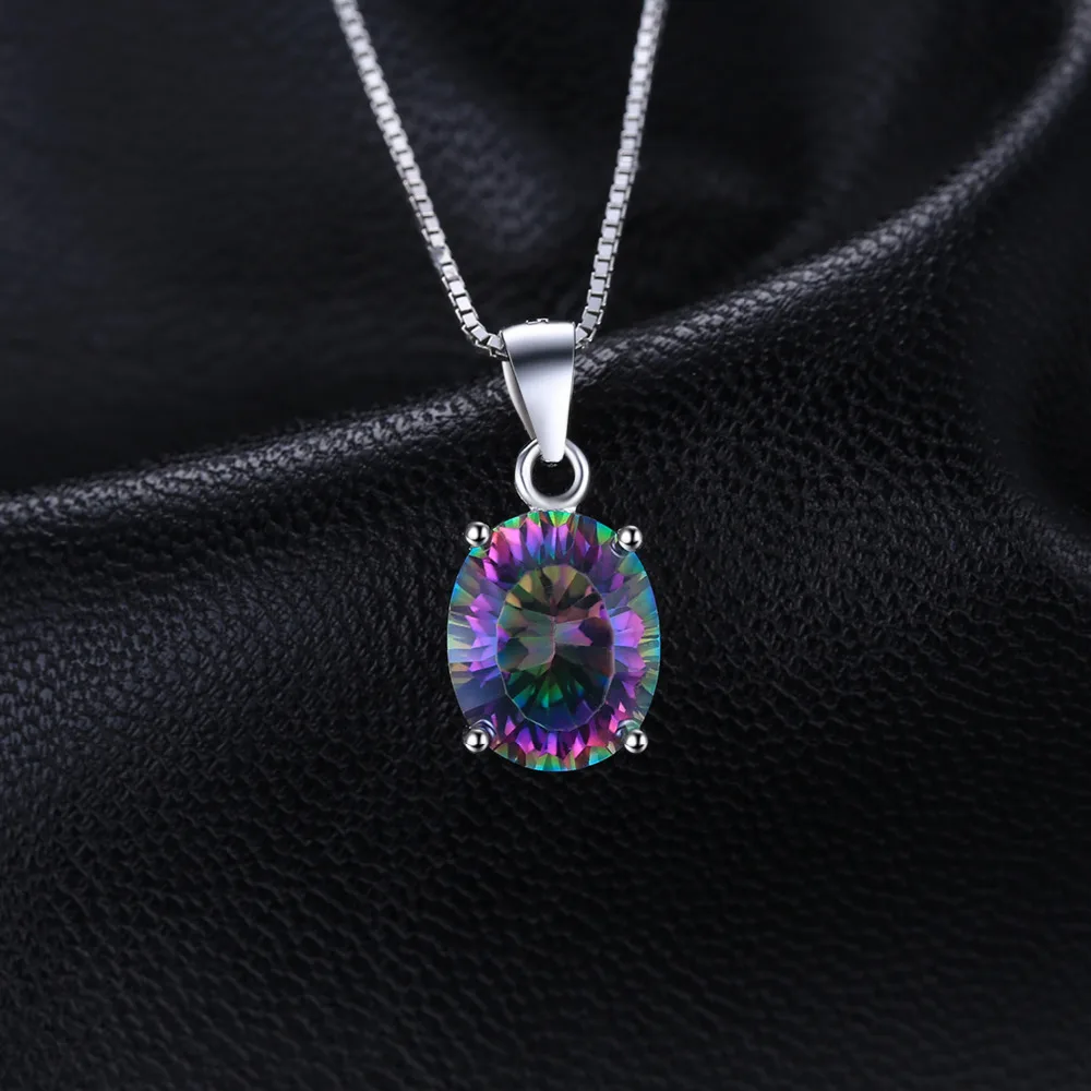 Rainbow Fire Mystic Quartz 925 Necklace 2