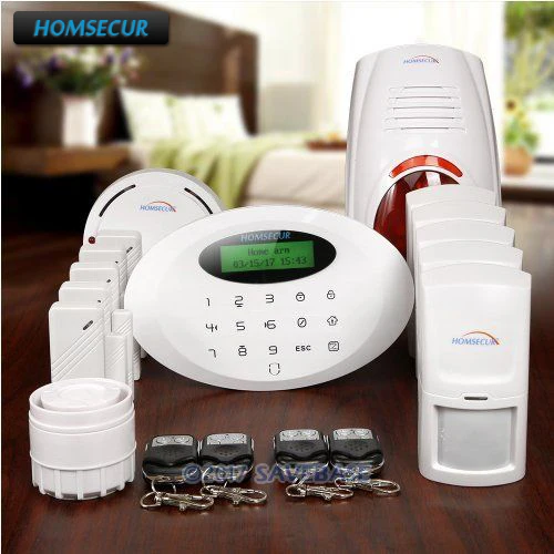 

HOMSECUR Wireless GSM SMS Autodial Home Security Alarm System +PIR+5*Door Sensor