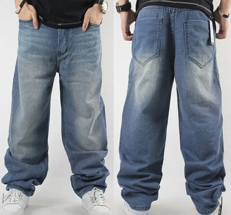 Men-hip-hop-dance-pants-baggy-jeans-dark-blue-hip-hop-trousers-for ...