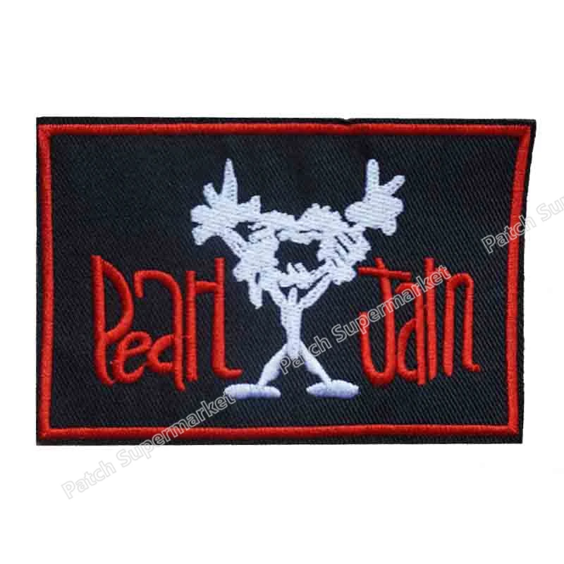 

Pearl Jam Word & Logo Embroidered Patch Rock Band Eddie Vedder Mike McCready heavy metal music band iron on sew on badge