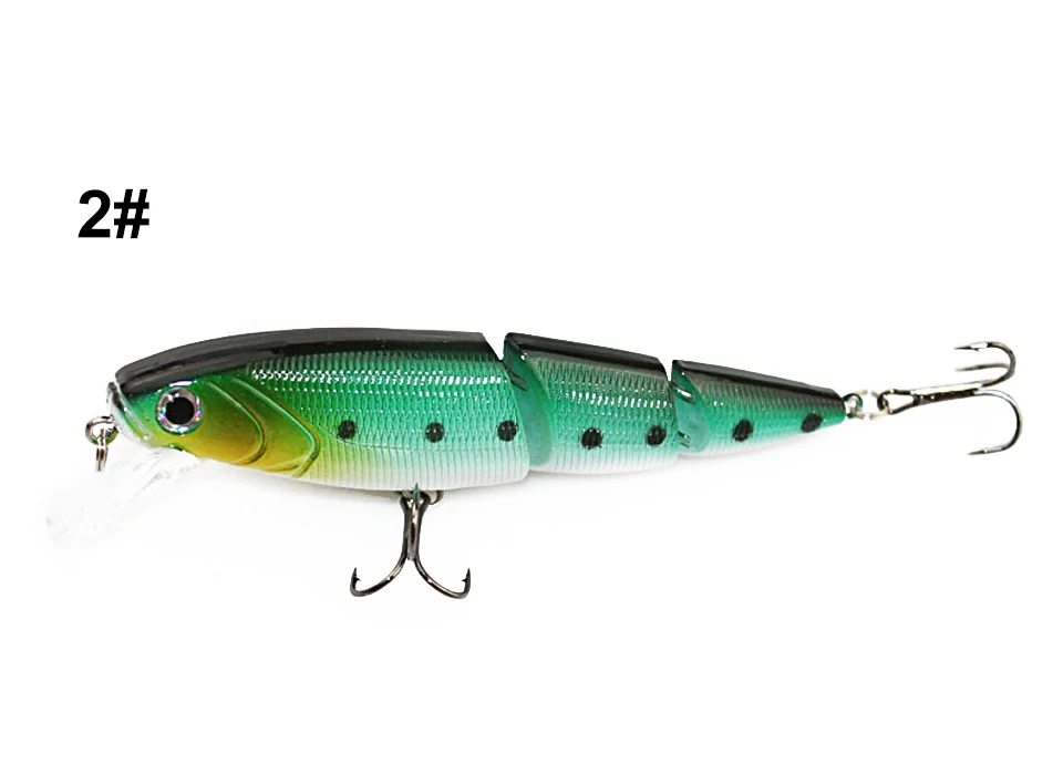 1PCS Jointed Fishing Lure 10.5CM 15G Floating Minnow Plastic Artificial Fishing Wobblers Tools 3 Sections Lure - Цвет: 2