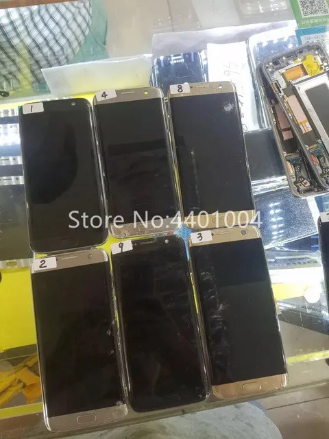 Практика ЖК-дисплей экраном assmebly с рамкой для Samsung S6Edge plus s7edge S8 плюс рамы и стекла