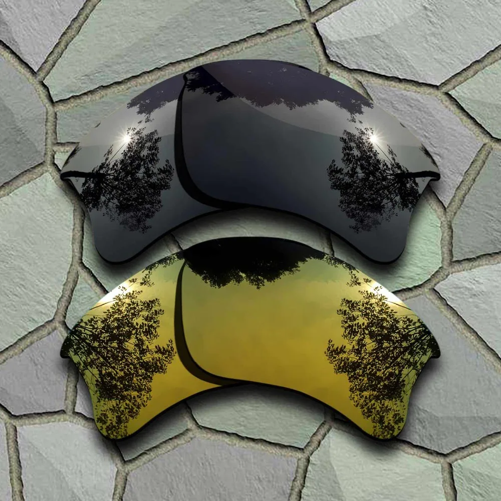 

Grey Black&Yellow Golden Sunglasses Polarized Replacement Lenses for Oakley Flak Jacket XLJ