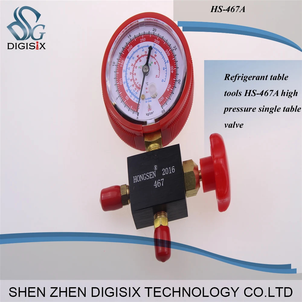 Free shipping Refrigerant table tools HS-467A high pressure single table valve