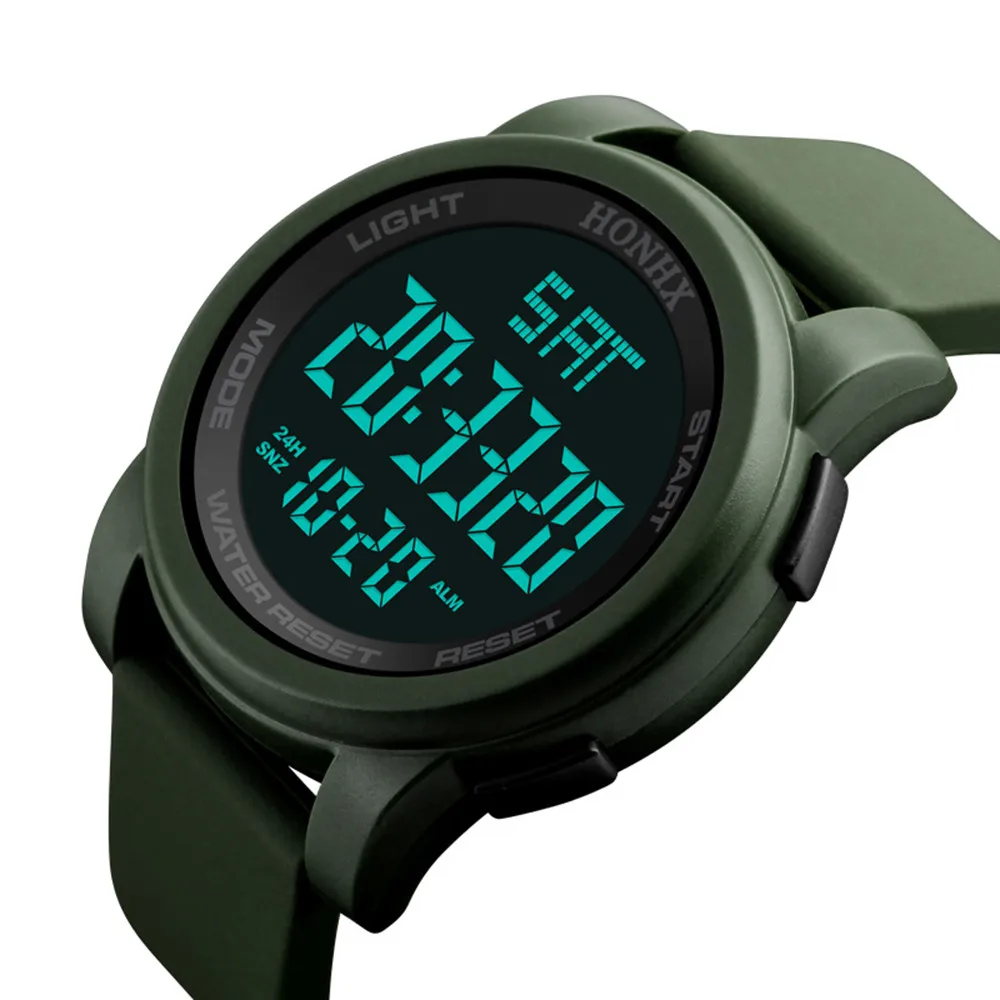 Роскошные спортивные часы для мужчин Аналоговые Цифровые Военные Силиконовые армейские спортивные светодиодный водонепроницаемые наручные часы для мужчин Relogio Masculino для подарков