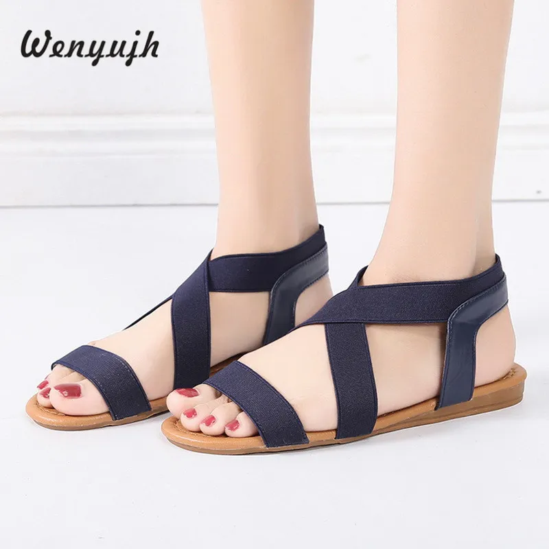 

Women's Sandals Summer Ladies Shoes Low Heel Skidding Beach Shoes Peep-toe Fashion Casual Walking sandales femme 2019 #New