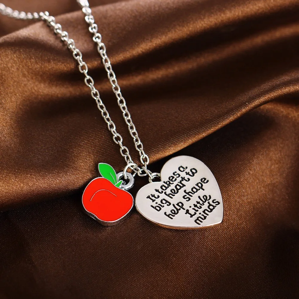 Модное женское и мужское яблоко сердце для учителя день матери День отца подарки Шарм для браслетов и брелоков мама папа мама Семейный Браслет ювелирные изделия