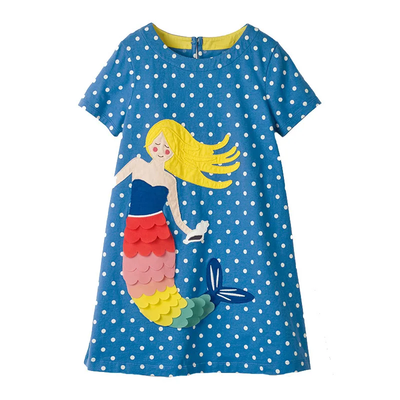 

Kids Clothes for Girls Princess Dress Tunic Jersey Unicorn Appliqued Jersey Unicorn Dress 2019 Brand Summer Clothing for Kids
