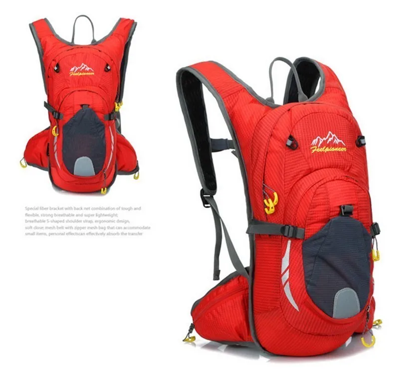 Discount Waterproof MTB Bike Hydration Breathable 15L Backpack+2L Water Bags Large Capacity Bicycle Bags Cycling Knapsack Travel Packsack 36