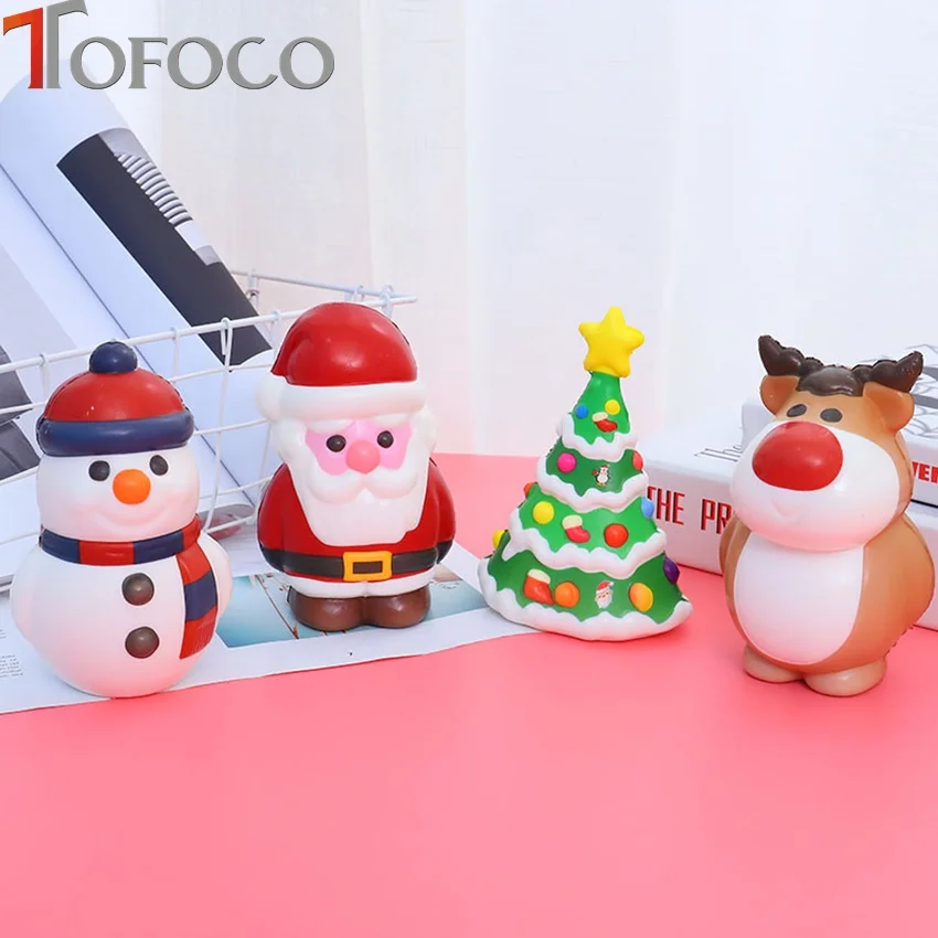 Kawaii Squishy игрушки рождественские подарки Squishice Смешные Squeeze Анти Стресс замедление игрушки