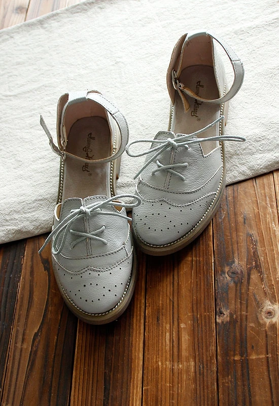 HUIFENGAZURRCS-сандалии из натуральной кожи; обувь ручной работы; обувь на плоской подошве в стиле ретро mori girl; Классическая обувь в стиле ретро; 2 цвета