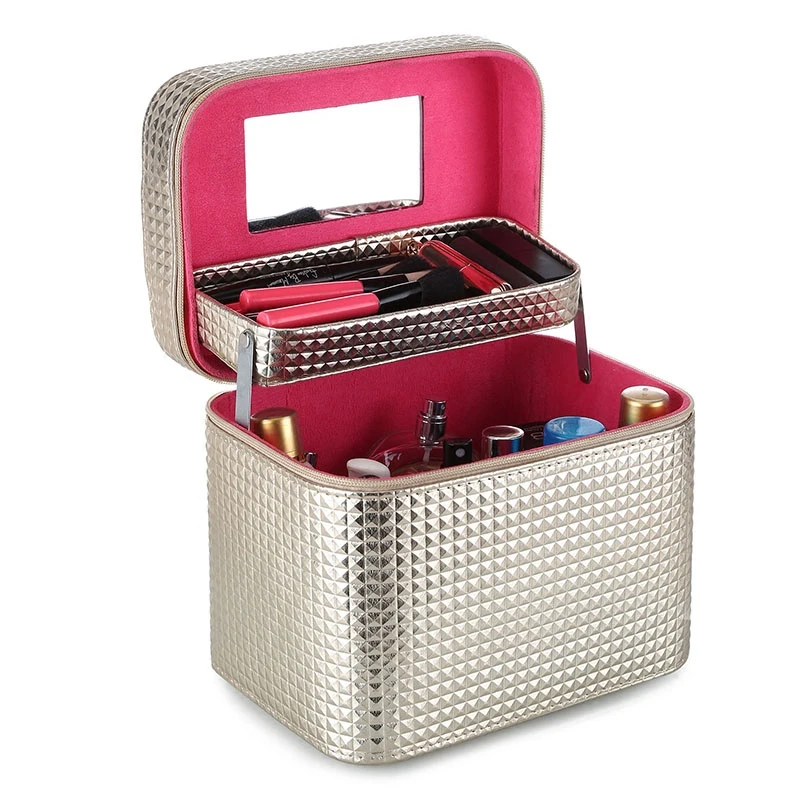 

Large Capacity Multifunctional Makeup Box Simple Portable Korean Version of Lovely Toiletries Storage Box Cosmetic Bags & Cases