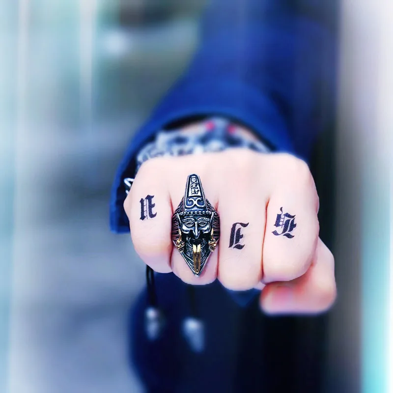 Байер магазин 316L нержавеющая сталь Китай мифологии адское кольцо в стиле мессенджер счастливый мир человека кольцо Высокое качество ювелирные изделия LLBR8-571
