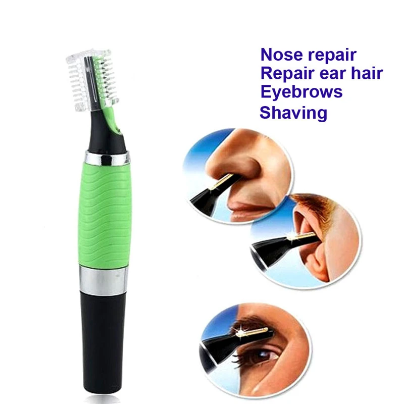 

Micro Precision Eyebrow Ear Nose Trimmer Removal Clipper Shaver Personal Electric Face Care Hair Trimer With LED Light