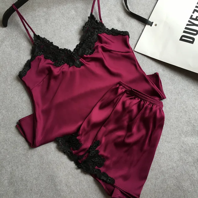 Lisacmvpnel Sexy Embroidery Women Pajama Set V-Neck Nightdress+Short Set Female Summer Homewear