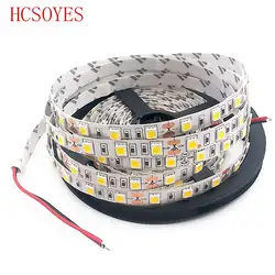 (5 м/roll) DC12V 5050 Светодиодные полосы света SMD 30 светодиодов/M/60leds/м не водонепроницаемый WHTE pcb