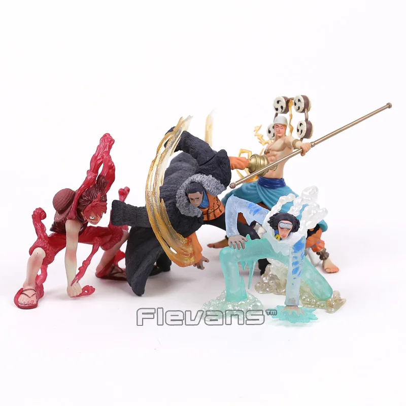 

Anime One Piece Luffy Kuzan Sir Crocodile Enel Nirvana Ver. PVC Figures Collectible Model Toys 4pcs/set