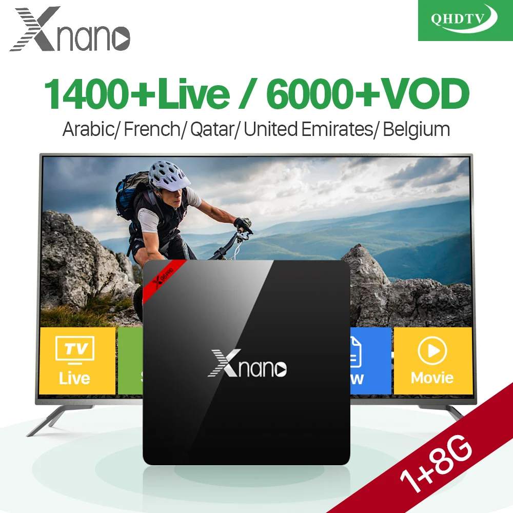 

Arabic IPTV France IPTV Subscription QHDTV Code S905X IP TV Box 4k IP TV Belgium Netherlands Algeria Lebanon Tunisia IPTV
