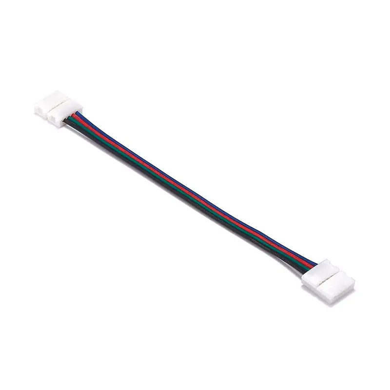 

100pcs 4 Pin LED RGB Strip Connectors Cable Power Extension Electric Wires For 10mm 3528 5050 RGB Strip Lights