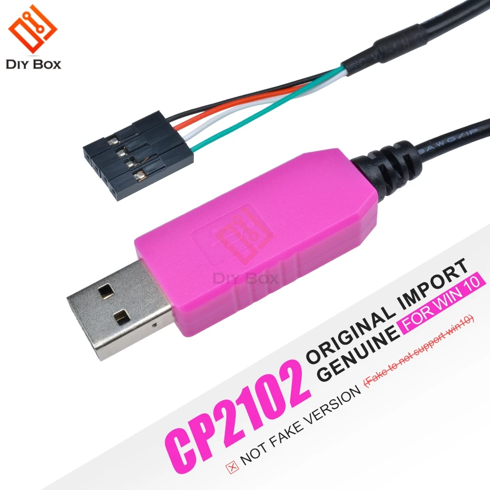 Оригинальный 1 м CP2102 USB к UART TTL кабель модуль 4 Pin P Серийный адаптер загрузка для Win10