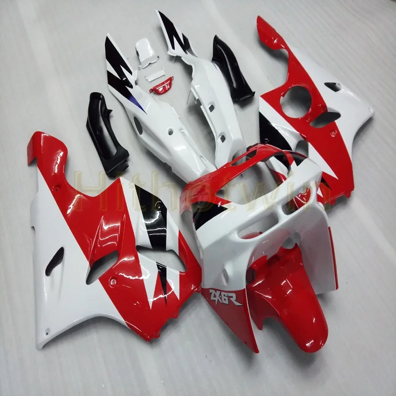 B Пользовательские мотоцикла хомут для KAWASAKI ZX6R 1994 1995 1996 1997 ZX 6R Мотоцикл Обтекатели+ винты+ серый - Цвет: B