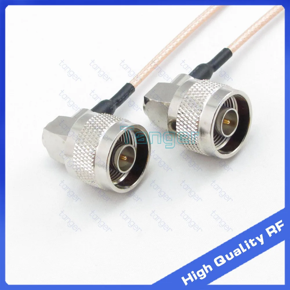 

N-type male to male double right angle plug connector with 8in cable RG316 RF Coaxial Pigtail Jumper 8inch 20cm Low Loss cable