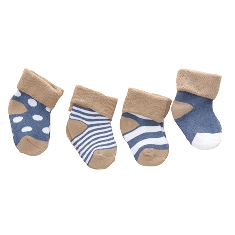 4 Pairslot Baby Socks Newborn 0-12 M Baby Socks Winter Warm Baby Girls Boy Socks Spring Summer Newborn Baby Boy Socks Meias Par (3)