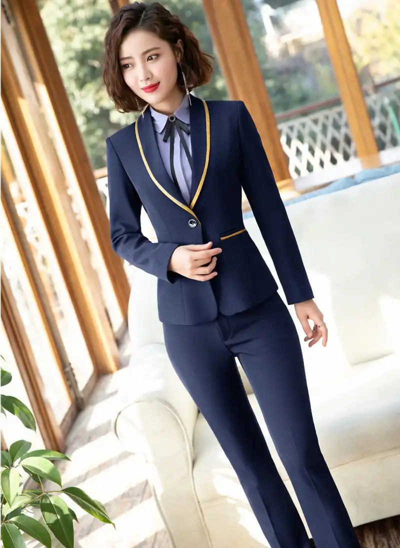 navy blue suits for womens