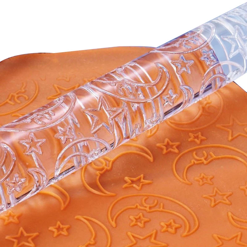 21cm TEXTURE EMBOSSING ACRYLIC PATTERN ROLLING PIN CAKE DECORATING DESIGNS ICIN 