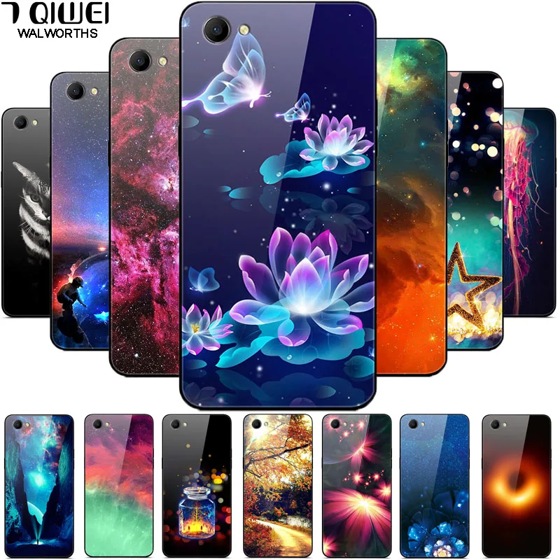 

For OPPO A3 Case OPPOA3 Glass Hard Phone Case For OPPO RX17 Neo / F11 Pro / F7 / F5 / F9 Cover F11Pro K1 Cases Soft TPU Tempered