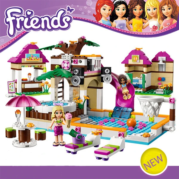 Aliexpress.com : Buy Building Blocks Set Friends 442 Pcs Figures DIY Swimming Pool Brinquedos