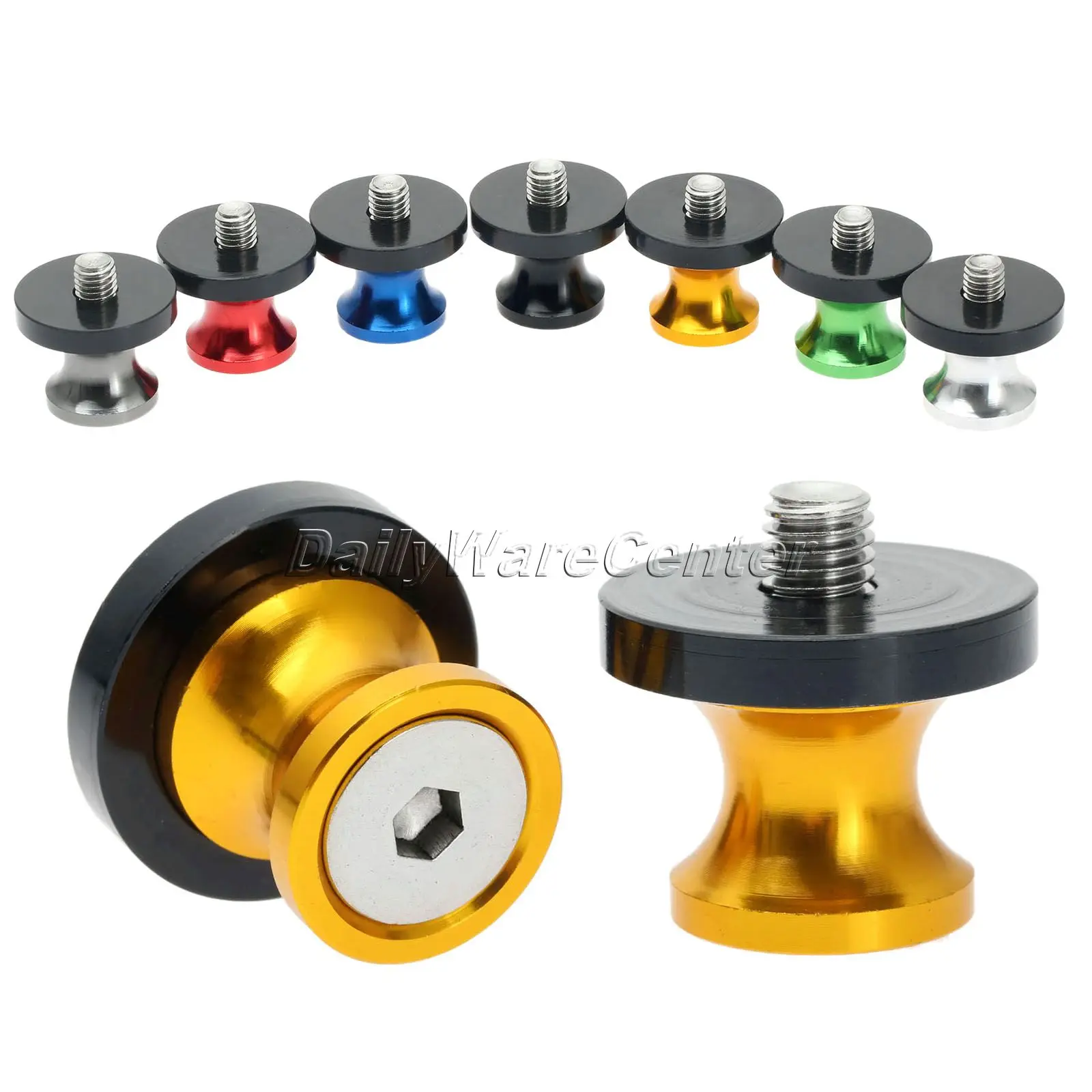 2Pcs 8mm CNC Aluminum Swingarm Spools Slider Universal Rear Motorcycle Stands Screws M8 Bobbins For Honda Suzuki Ducati BMW
