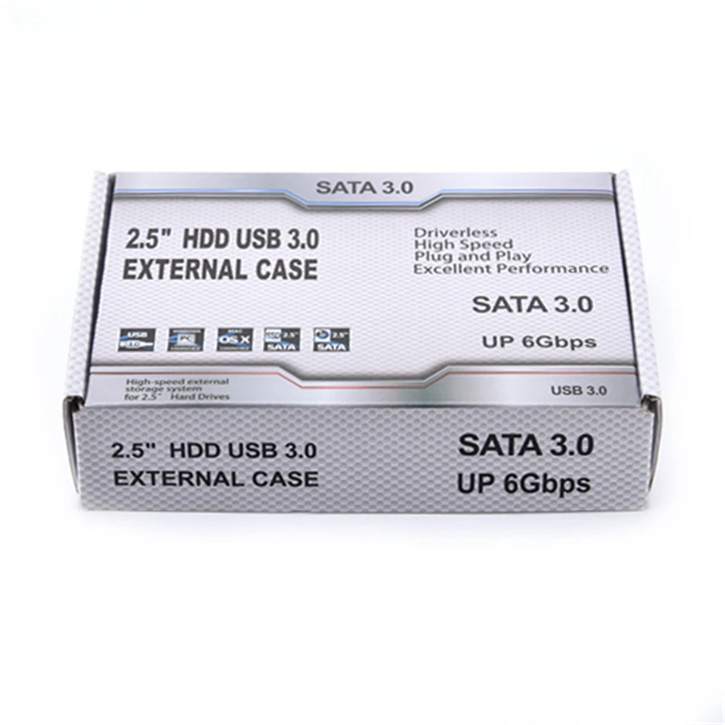 2,5 дюймов USB 3,0 SATA3.0 HDD жесткий диск Корпус для внешнего жесткого диска инструмент бесплатно 6 Гбит/с поддержка 3 ТБ UASP протокол